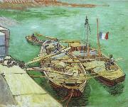 Vincent Van Gogh The Rhonebarken, oil painting on canvas